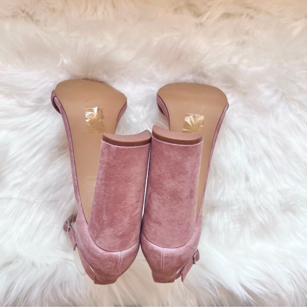 New! Rare STEVE MADDEN Franky Strappy Square Heel Sandals in Mauve - Picture 7 of 8